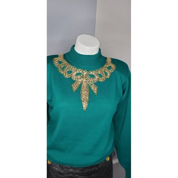 Vintage Sweater, Sequin Sweater - Picture 6 of 6